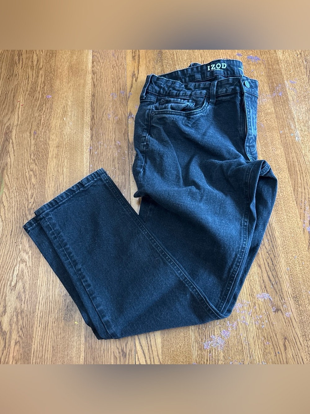 Izod Men's Dark Indigo Relaxed Fit Jeans